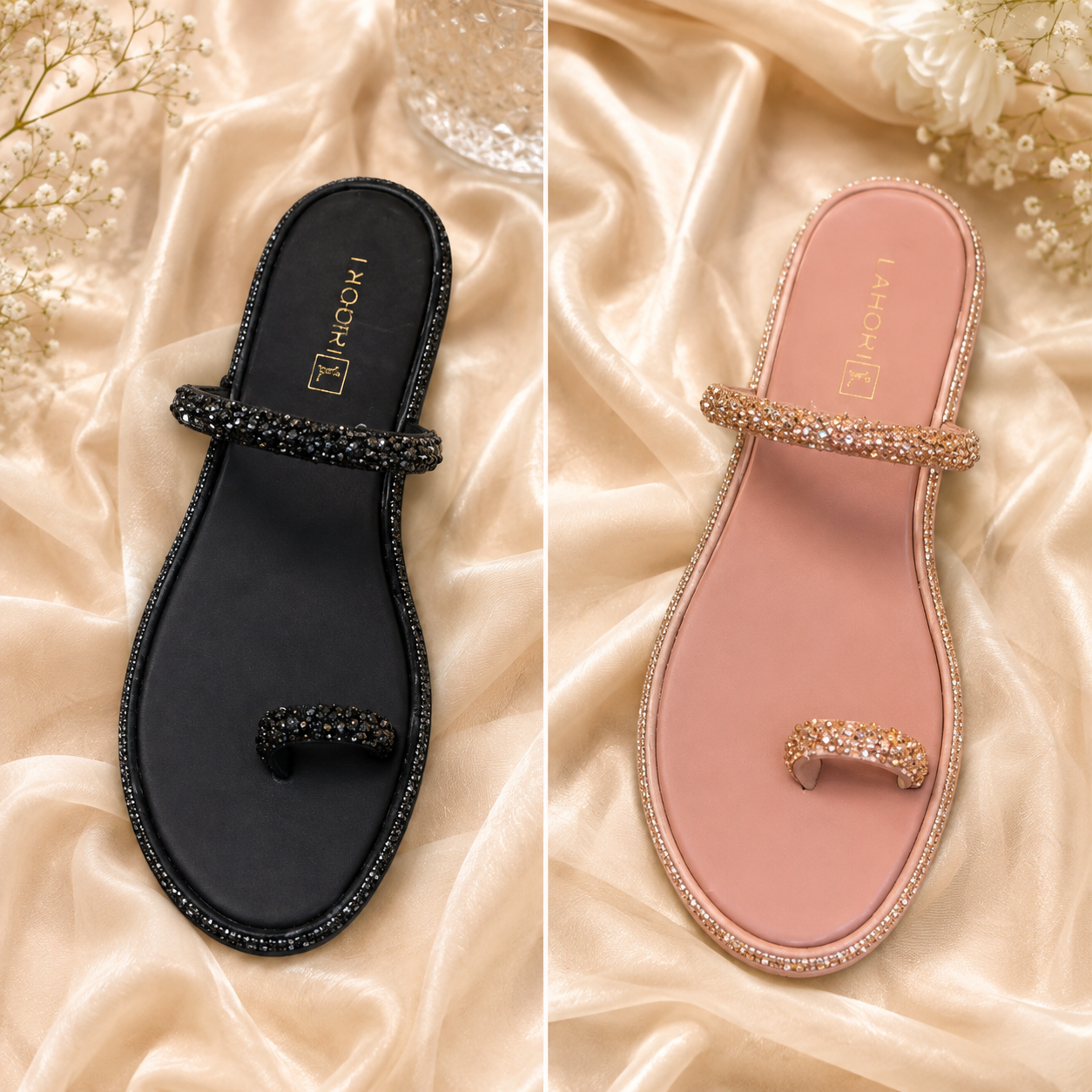 Toe-ring flat sandals